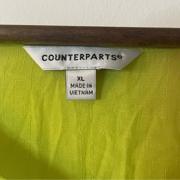 Counterparts Green V-Neck Women's Tunic Top XL - Picture 3 of 5